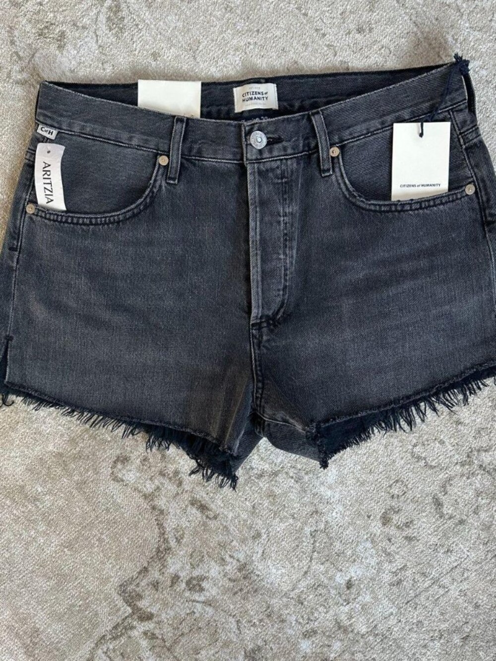 Citizens of Humanity "Annabelle" denim cutoff shorts – 28, "freefall wash", NWT